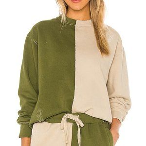 La Detresse Half & Half Sweatshirt in Malibu Sand & Fryman Canyon - Size S